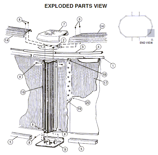 15' x 30' Oval 48" Calibay Coastline Buttress Parts Reorder